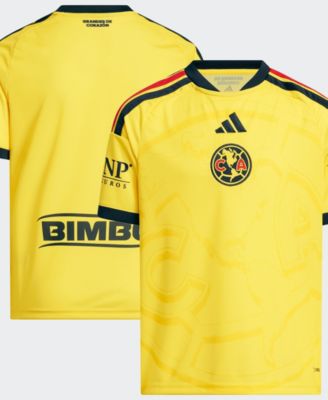 Adidas, реплика домашней футболки Club America 2026/27 желтого цвета для мальчиков и девочек старшего возраста