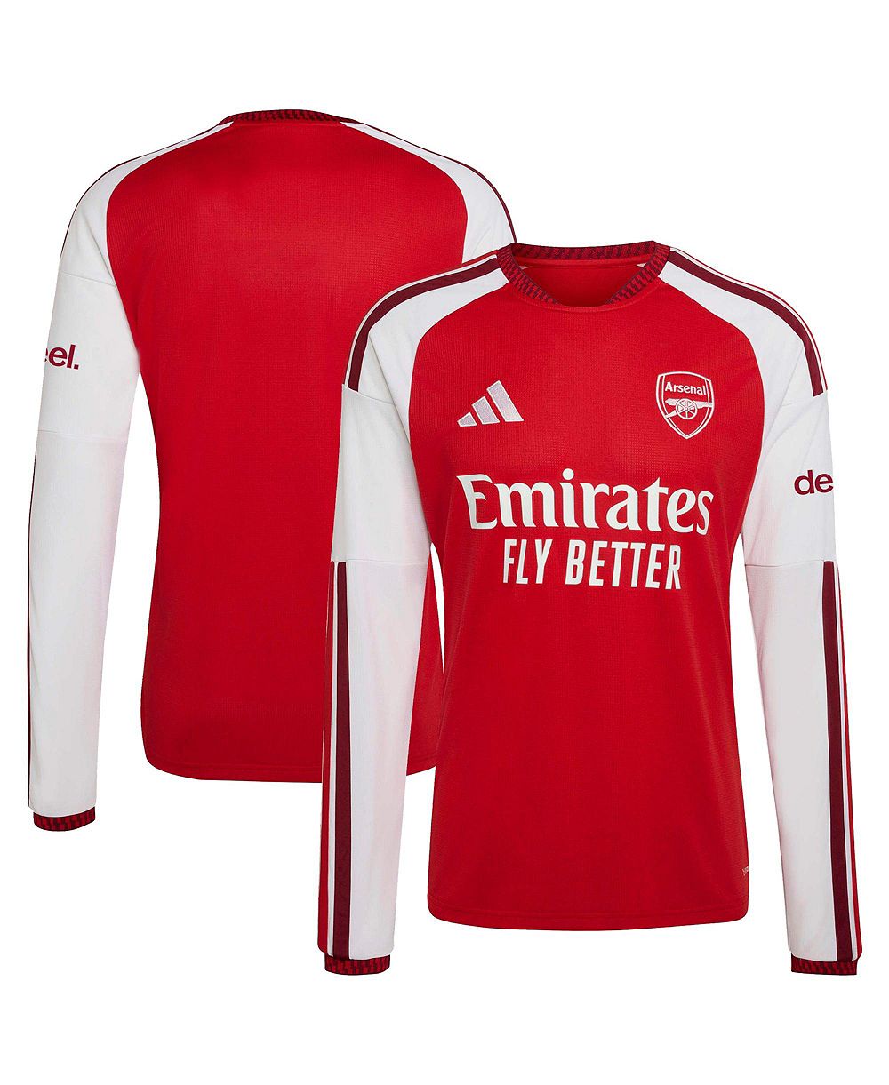 Adidas мужская реплика домашней формы Arsenal 2026/27, красная, с длинным рукавом