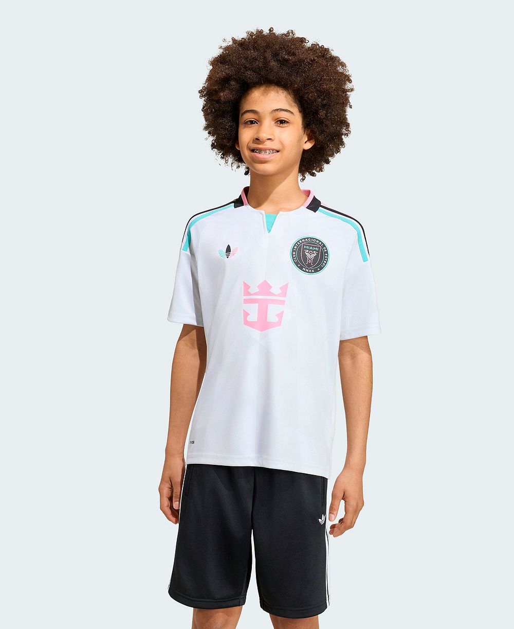 adidas реплика третьей формы Inter Miami 2026 для мальчиков и девочек, белая