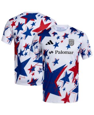 Adidas мужская игровая форма San Diego FC 2026 Americana Pre-Match белого цвета
