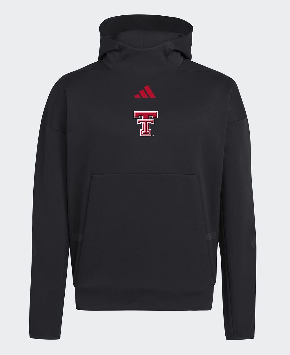 Adidas Мужской черный худи Texas Tech Red Raiders Z.N.E