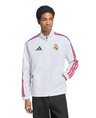 Adidas Men's White Real Madrid 2026 Full-Zip Anthem Jacket