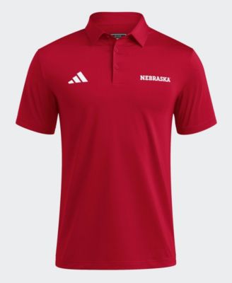 Поло для мужчин с логотипом Небраски от adidas