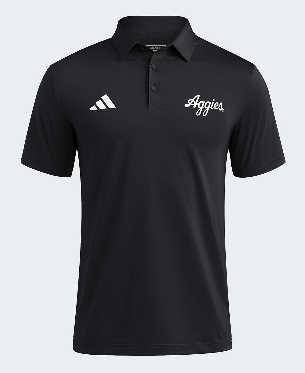 Мужская рубашка-поло adidas Black Texas A M Aggies Ultimate 365 Solid