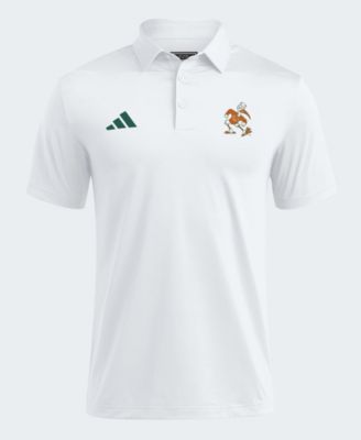 Мужская поло-рубашка Adidas белая Miami Hurricanes Ultimate 365 Solid