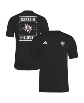 adidas мужская черная футболка Texas A M Aggies Locker Football Icon AEROREADY Pre-Game