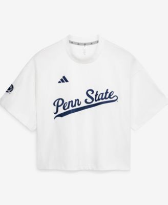 Adidas женская белая укороченная бейсбольная футболка Penn State Nittany Lions