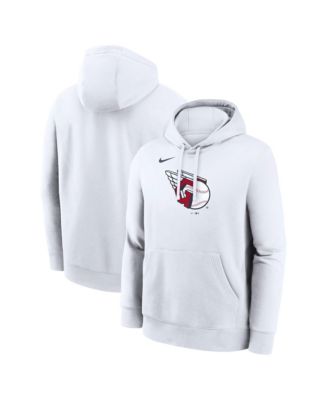 Nike Мужская толстовка с капюшоном с логотипом Cleveland Guardians, белая