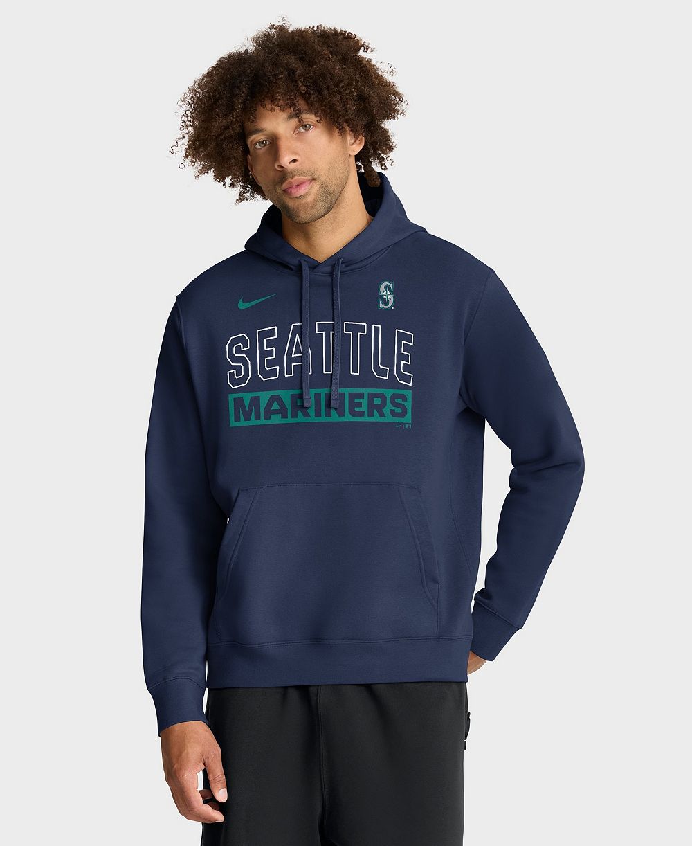Мужское худи Nike темно-синего цвета с логотипом Seattle Mariners