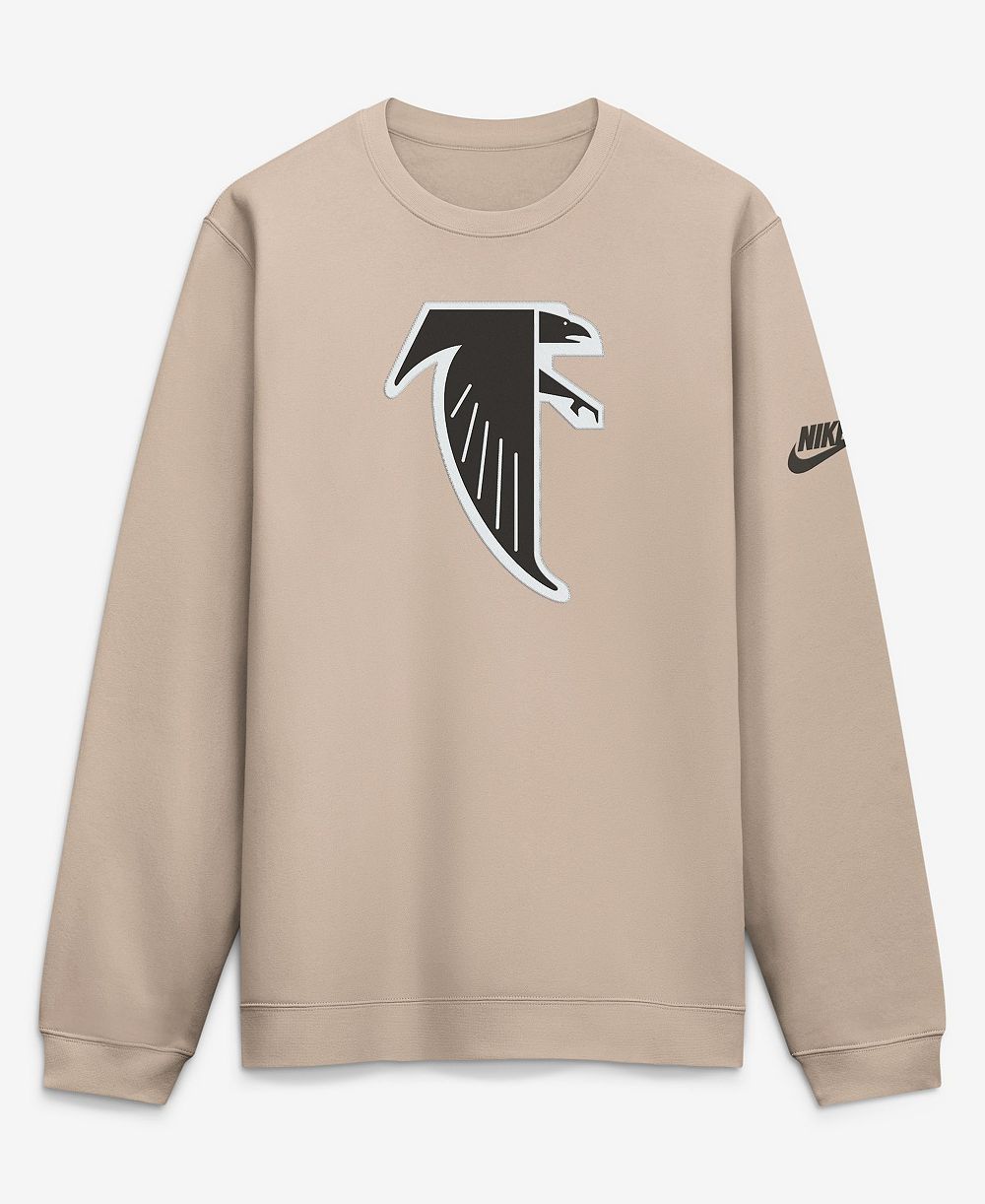 Мужской свитшот Nike Atlanta Falcons I-Formation Rewind Club Crew, песочного цвета