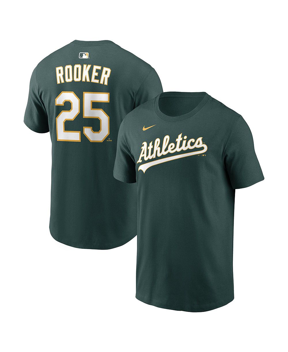 Nike Men's Brent Rooker Green Athletics Name Number T-Shirt