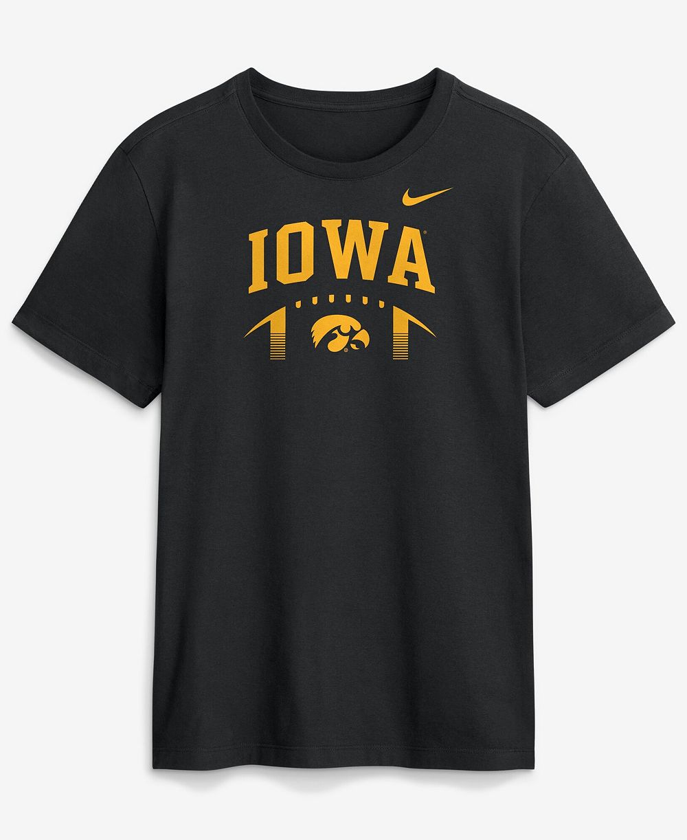 Nike мужская футболка с принтом Primetime Football Icon для Iowa Hawkeyes, черная