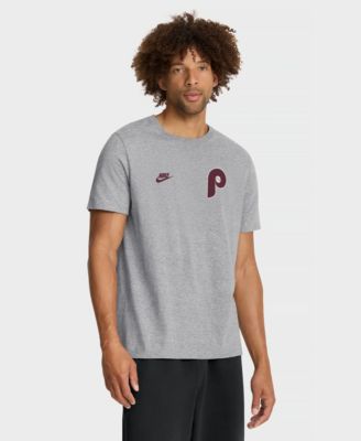Мужская футболка Nike Heather Gray Philadelphia Phillies Cooperstown 2-Hit