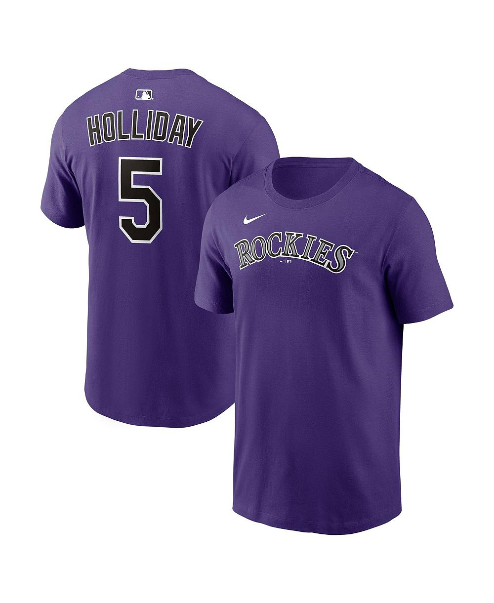 Мужская футболка Nike Matt Holliday, фиолетовая, Colorado Rockies, коллекция Cooperstown с именем и номером