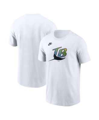 Nike Мужская белая футболка Tampa Bay Rays Cooperstown Collection Logo
