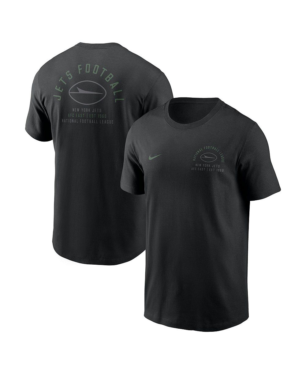Nike Men's Black New York Jets Split Logo T-Shirt