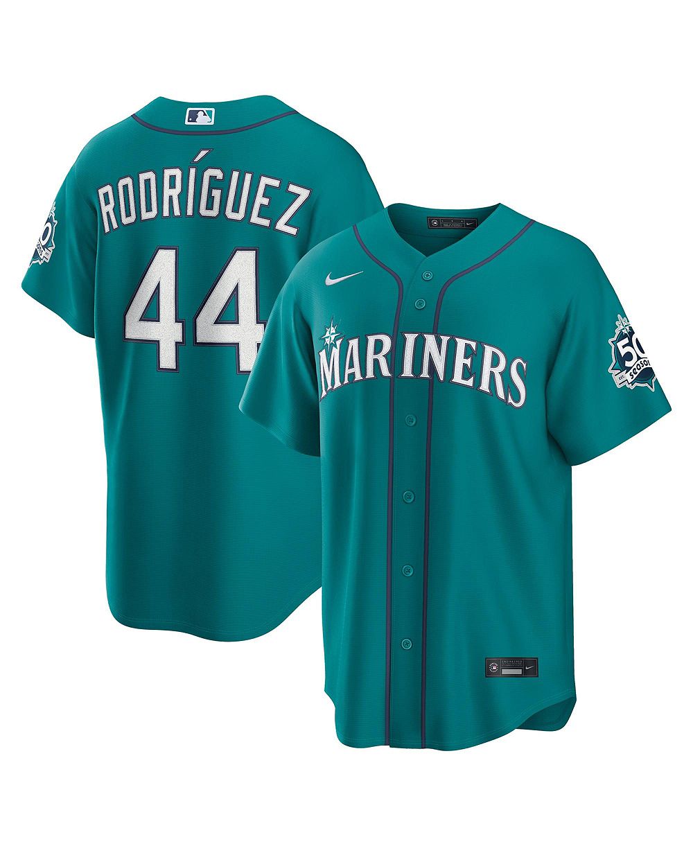 Nike Men's Julio Rodríguez Teal Seattle Mariners Alternate Stadium 50th Season Patch Jersey