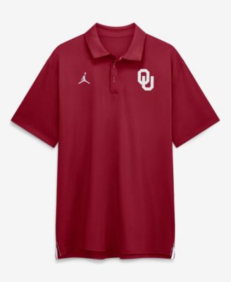 Мужская поло-рубашка Jordan Dri-FIT цвета багряный с логотипом Oklahoma Sooners, 2026 Sideline Tour