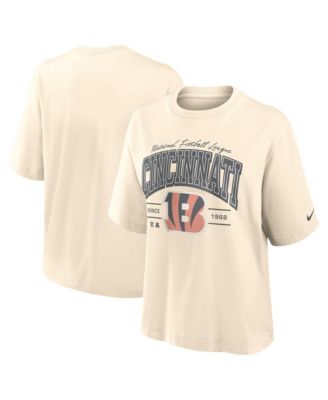 Женская футболка Nike Cincinnati Bengals Mod Boxy кремового цвета