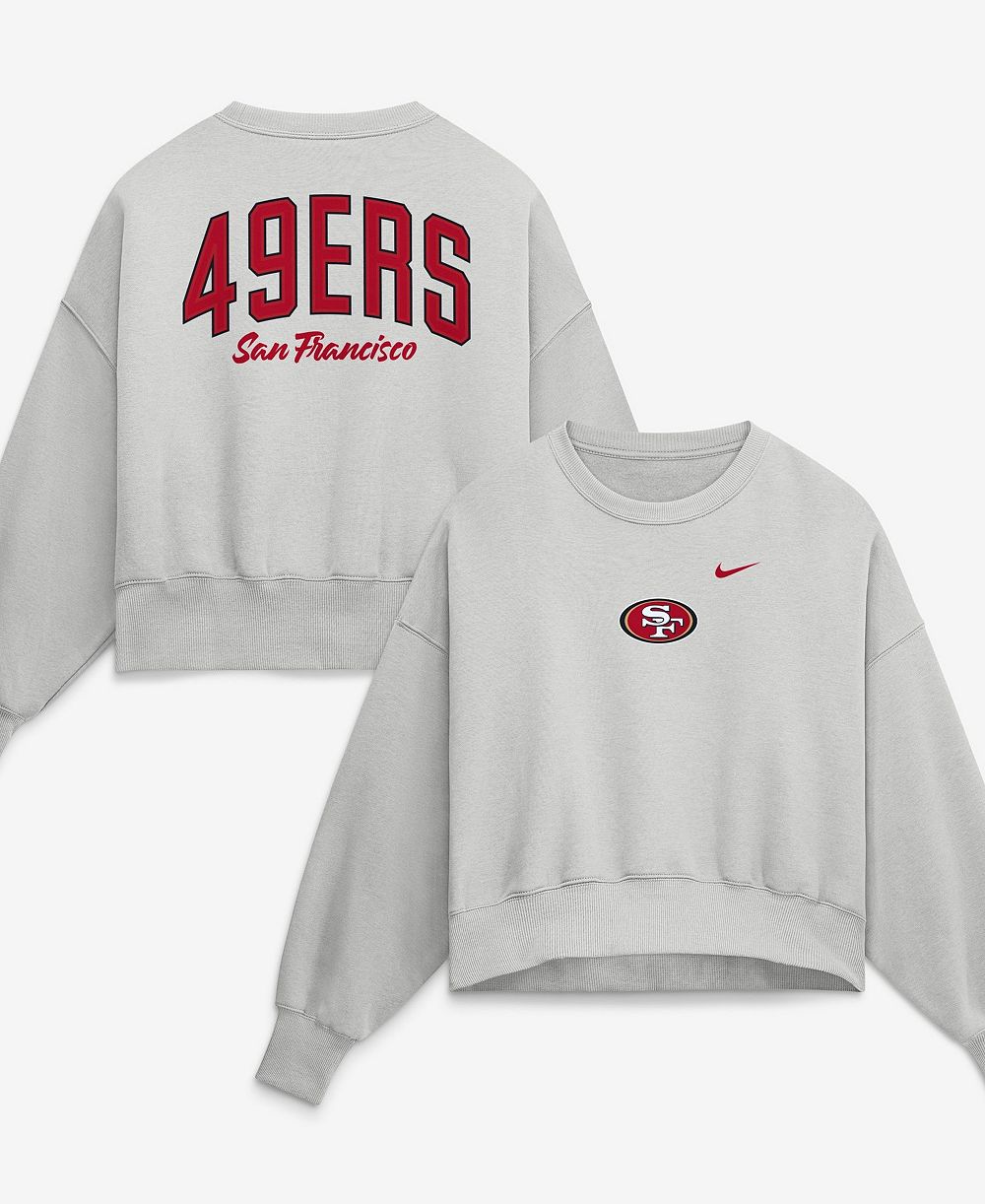 Nike женская увеличенная флисовая толстовка Primetime Phoenix Gray San Francisco 49ers