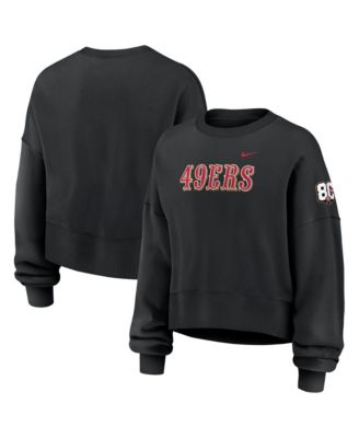 Женская оверсайз футболка Nike Black San Francisco 49ers 80th Anniversary Phoenix из трикотажной смеси