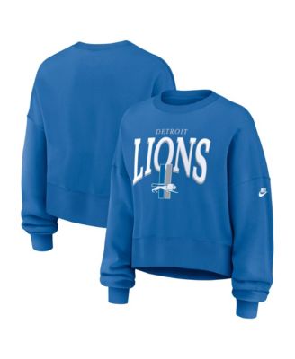 Nike Женское синее безразмерное флисовое свитшот Detroit Lions Phoenix