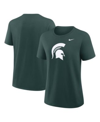 Женская футболка Nike с основным логотипом Michigan State Spartans цвета зеленый