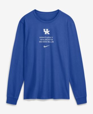 Nike мужская футболка с длинным рукавом Dri-FIT 2026 Sideline Royal Kentucky Wildcats