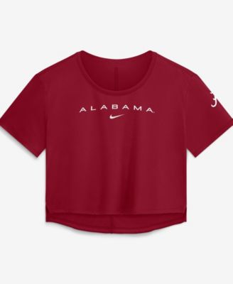 Nike женская укороченная топовая футболка Premium Performance Dri-FIT Alabama Crimson Tide багряного цвета