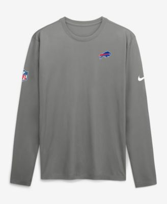 Nike Мужская серая футболка с длинным рукавом Dri-FIT Buffalo Bills