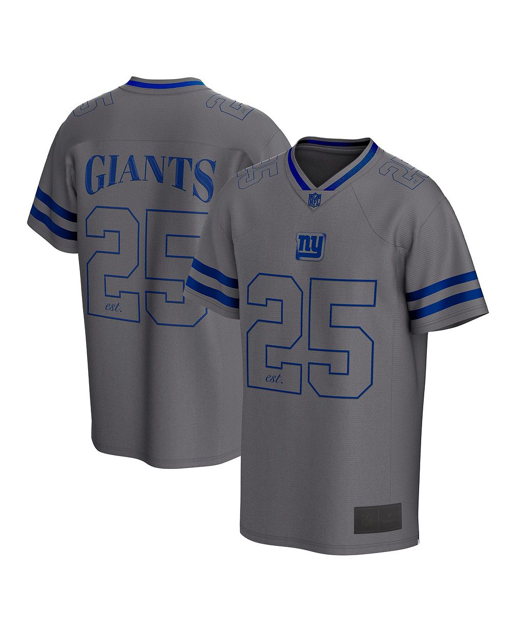 Мужская футболка из сетки After Hours серого цвета с логотипом New York Giants, Fanatics