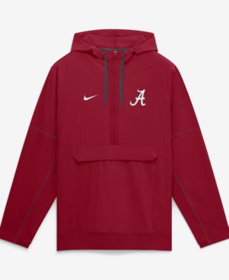 Nike Men's Crimson Alabama Crimson Tide 2026 Sideline Anorak Half-Zip Hoodie