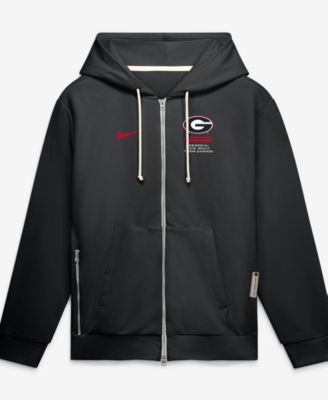 Nike Мужской худи Georgia Bulldogs 2026 Sideline Standard Issue Dri-FIT с полной застежкой-молнией, черный цвет