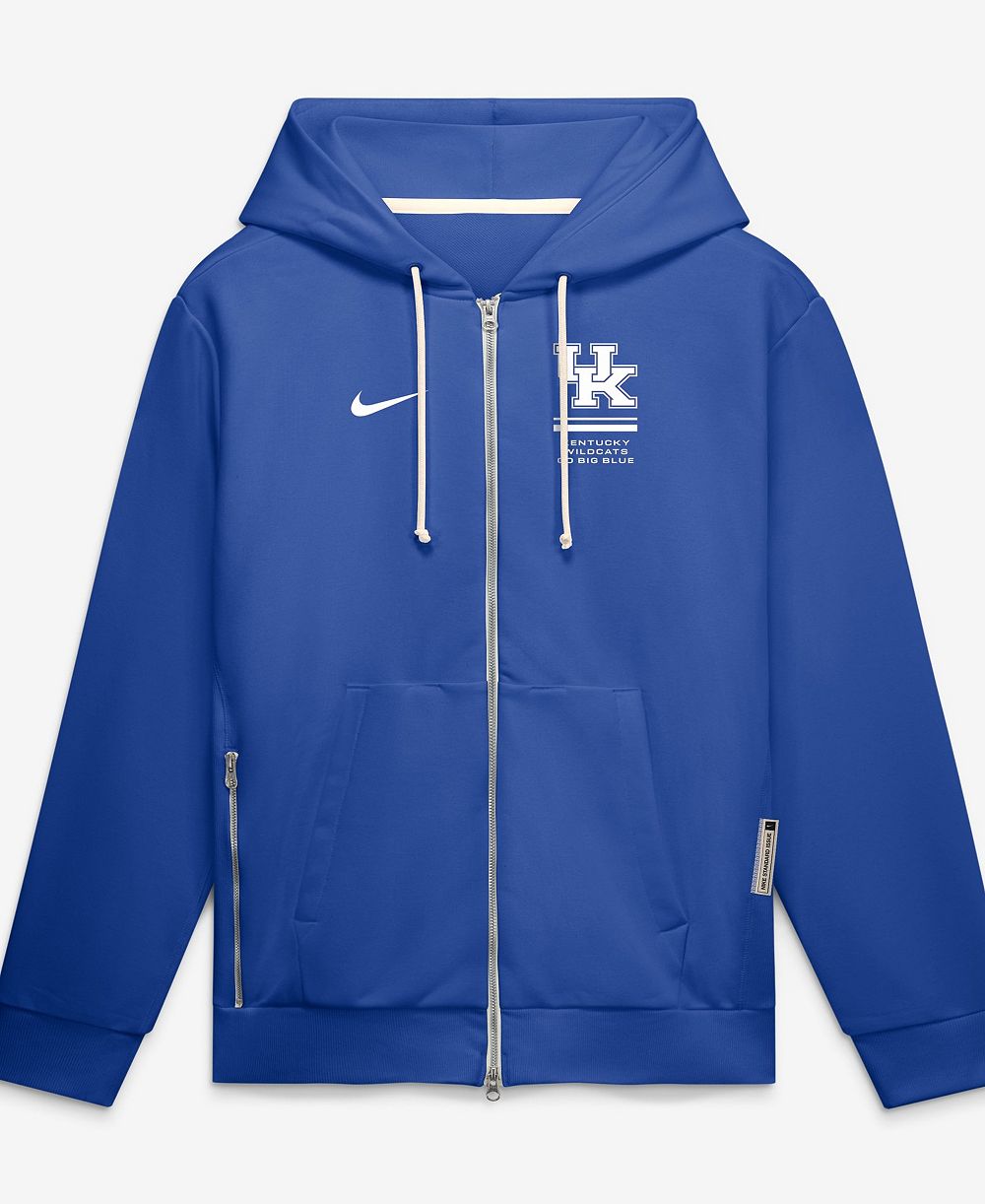 Nike Men's Royal Kentucky Wildcats 2026 Sideline Standard Issue Dri-FIT Full-Zip Hoodie