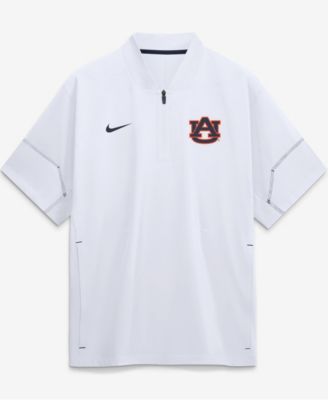 Nike мужская белая куртка тренерская с коротким рукавом и четвертьзастежкой Auburn Tigers 2026 Sideline