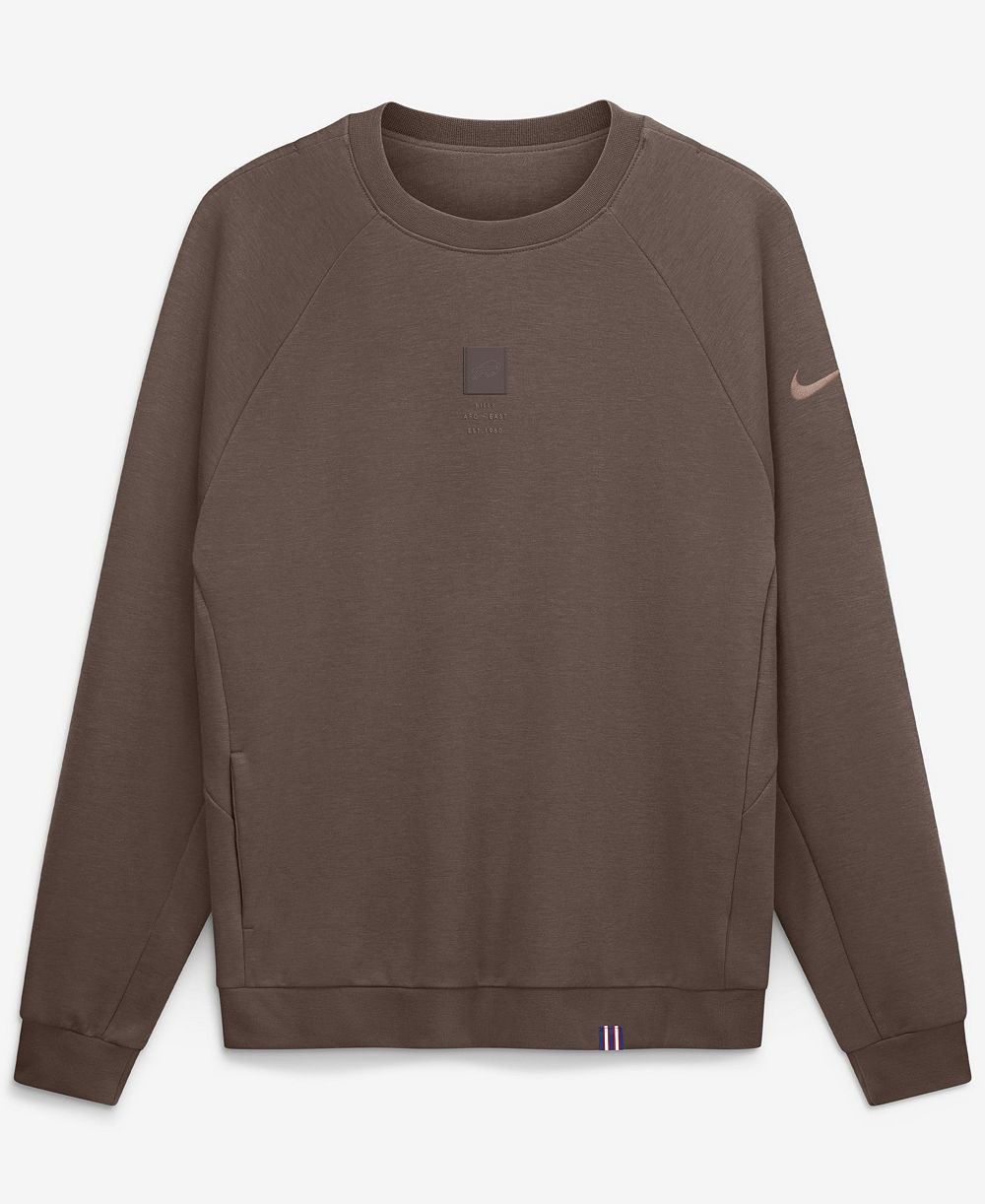 Nike Men's Brown Buffalo Bills Full Defense Dri-FIT Primary Sweatshirt