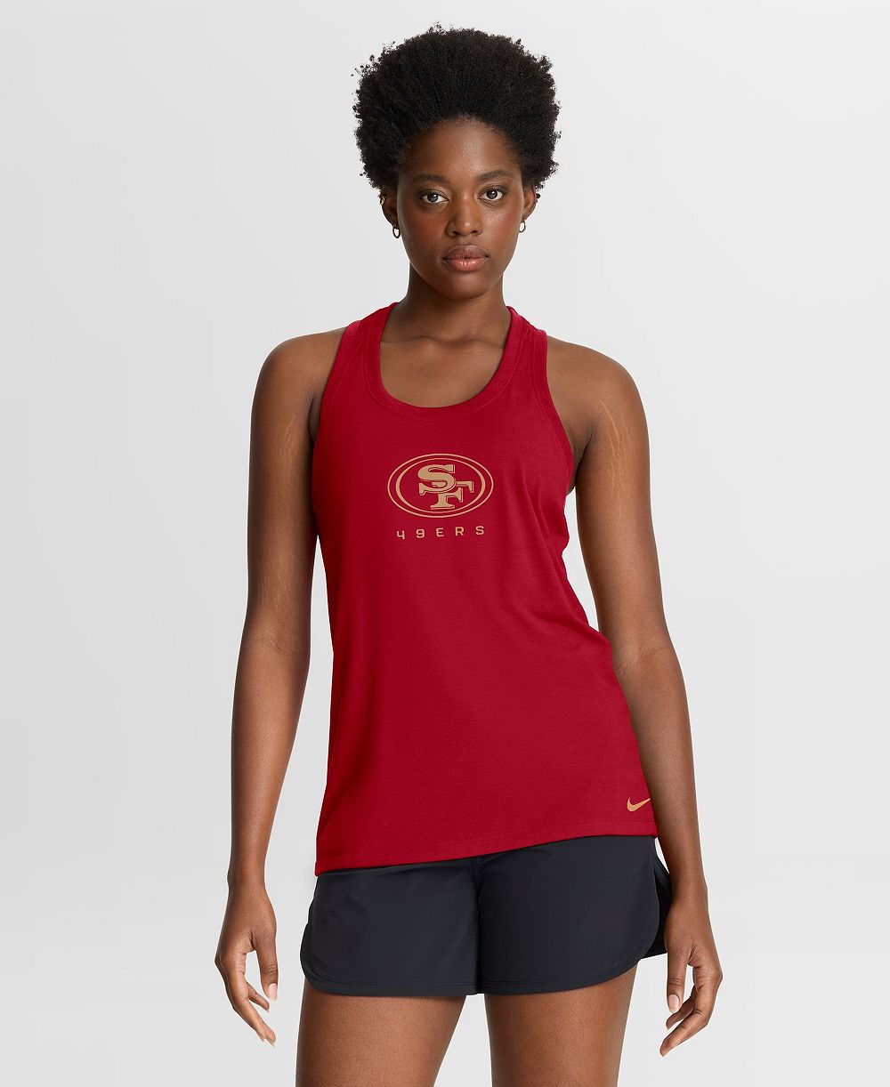 Nike Women's Scarlet San Francisco 49ers Hurry Up Tri-Blend Dri-FIT Tank Top