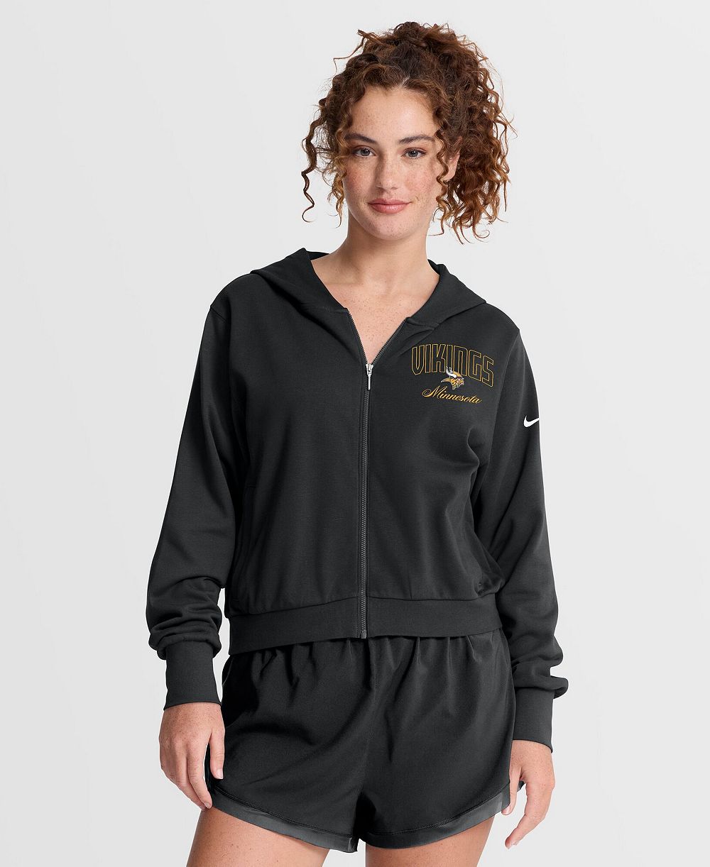 Nike женская худи с полным zipper Primetime черного цвета для фанатов Minnesota Vikings