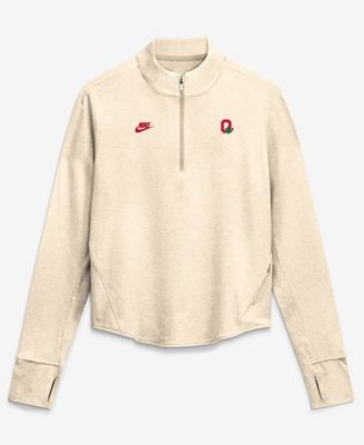 Nike Women's Natural Ohio State Buckeyes Legacy Swift Dri-FIT Half-Zip Pullover Sweatshirt