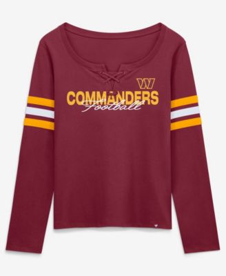 Fanatics Women's Burgundy Washington Commanders Team First Coverage Scheme Lace-Up Long Sleeve T-Shirt