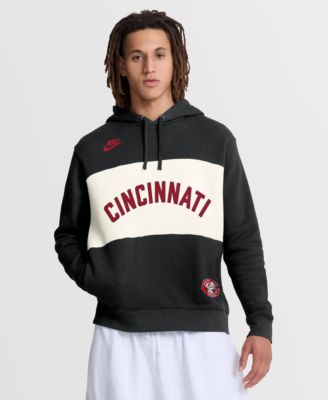 Nike Men's Black Cincinnati Reds 1975 Cooperstown Collection Legacy Color-Block Hoodie