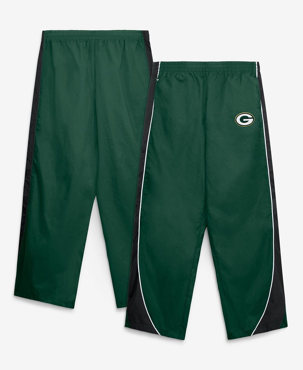 Fanatics женские нейлоновые брюки с логотипом команды Green Bay Packers, цвета зеленый/черный, с надписью на спине