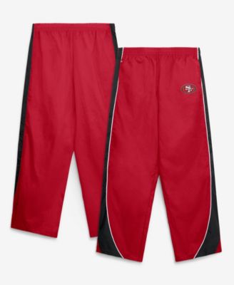 Женские широкие нейлоновые брюки fanatics с логотипом san francisco 49ers, scarlet/black