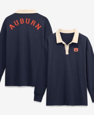 Nike женская темно-синяя оверсайз футболка Dri-FIT с длинным рукавом и V-образным вырезом Auburn Tigers
