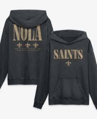 Мужской свободный худи Fanatics New Orleans Saints из французской махры, черный цвет, тема rivalry
