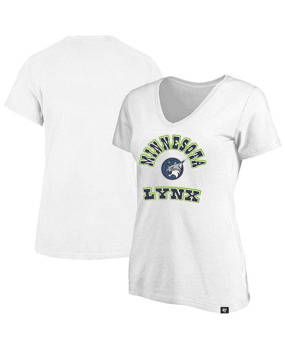 Женская футболка с v-образным вырезом и логотипом Minnesota Lynx от '47 Brand больших размеров
