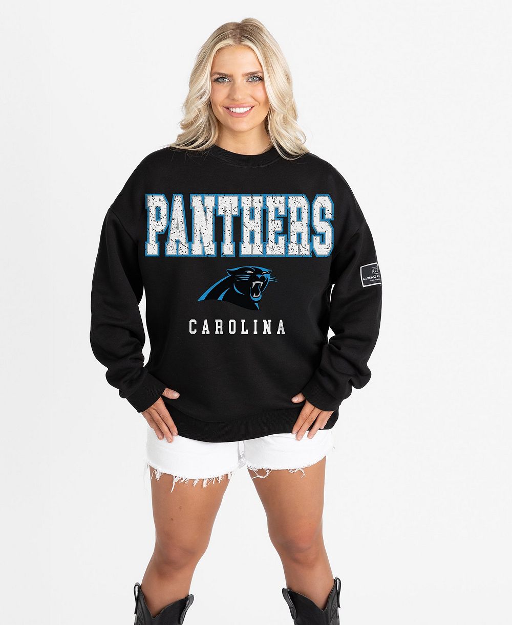 Gameday Couture женский свитшот из премиального флиса Oversized Level Up Black Label Carolina Panthers, черный