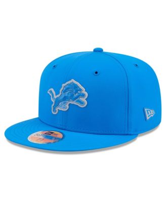 Мужская fitted-кепка New Era Detroit Lions 2026 Sideline 59FIFTY синего цвета