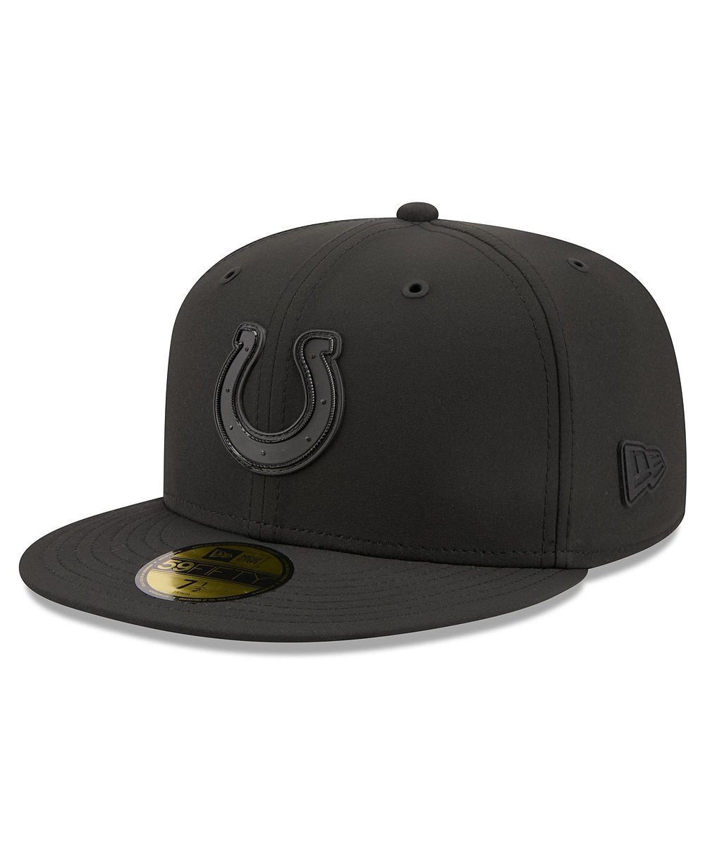 Мужская fitted-кепка New Era Black Indianapolis Colts 2026 Sideline 59FIFTY