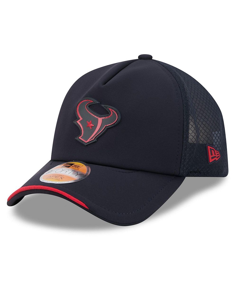 Мужская регулируемая кепка New Era Navy Houston Texans 2026 Sideline Apex 9FORTY